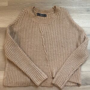 Zara Women's Camel Knit Sweater
